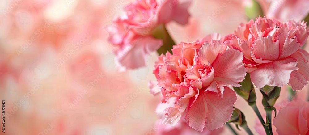 Floral arrangement featuring a beautiful carnation with copy space image. Floral arrangement featuring a beautiful carnation with copy space image.