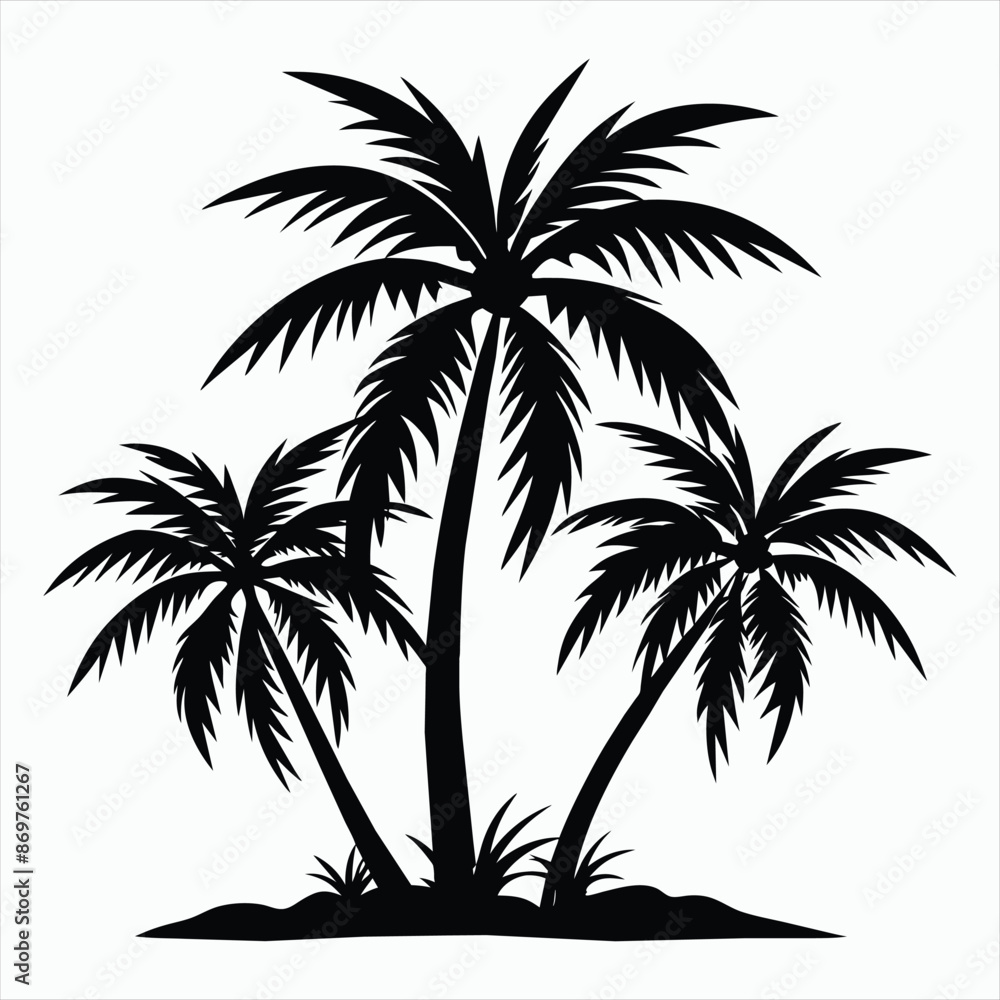 Fototapeta premium Paradise Found Palm Silhouette Palm Tree 