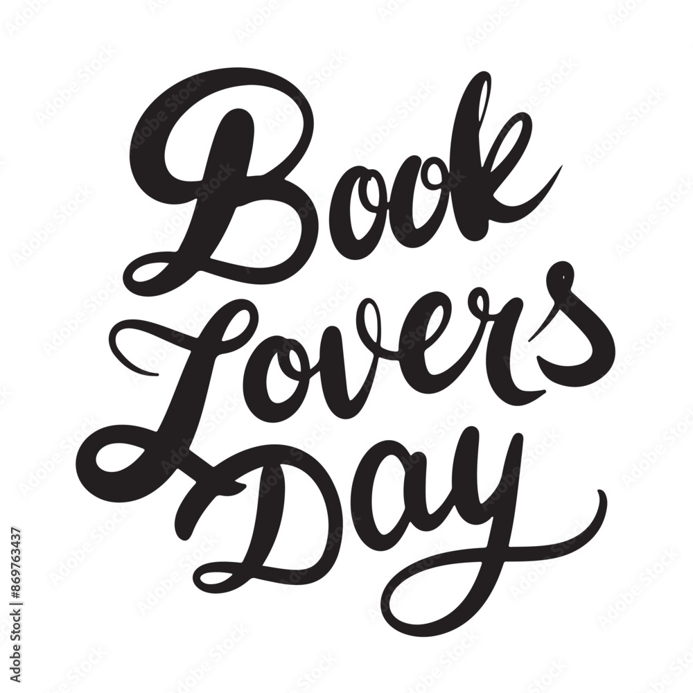Book Lovers Day text lettering. Hand drawn vector art. Book Lovers Day text lettering. Hand drawn vector art.