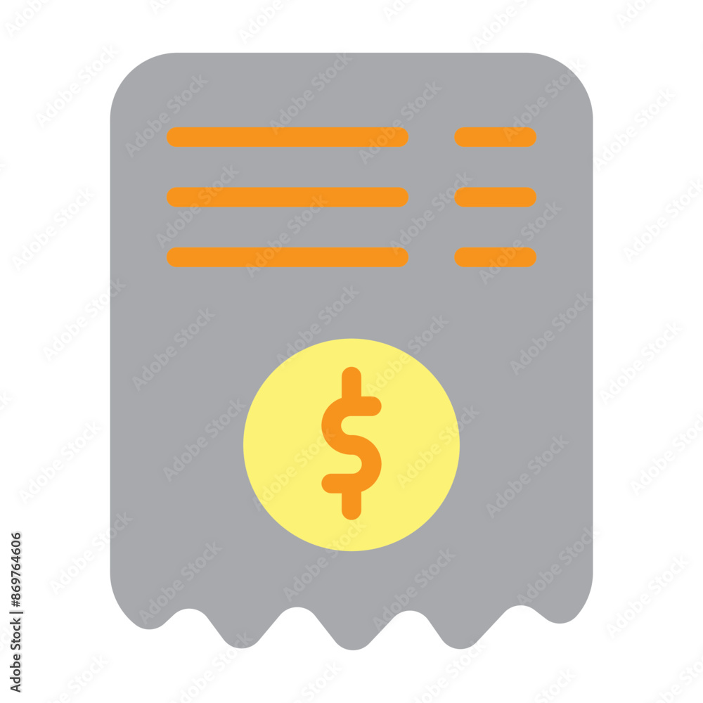 Receipt Vector Flat Icon Design Receipt Vector Flat Icon Design