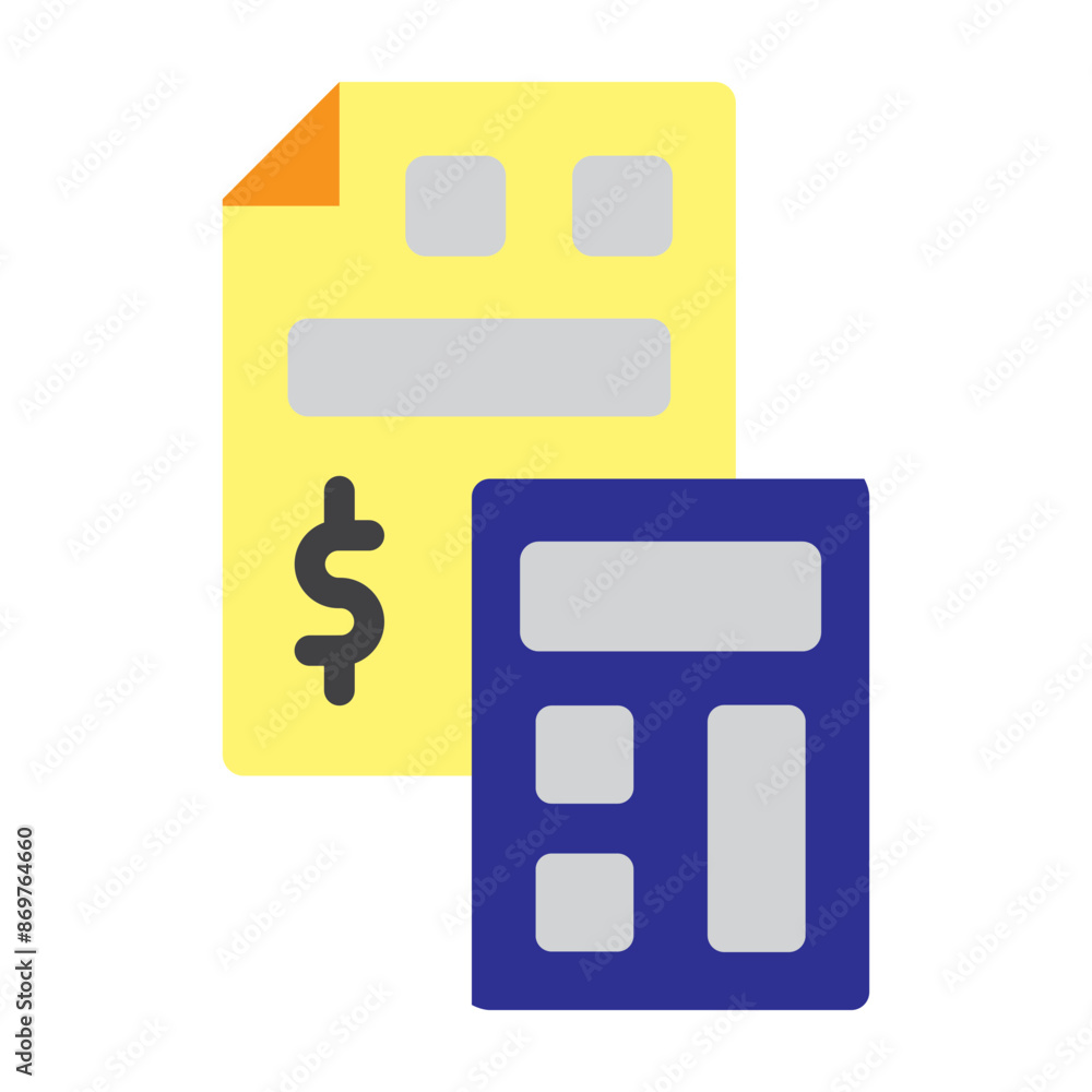 Bookkeeping Vector Flat Icon Design Bookkeeping Vector Flat Icon Design