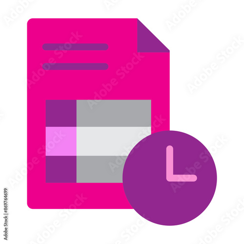Deadline Vector Flat Icon Design