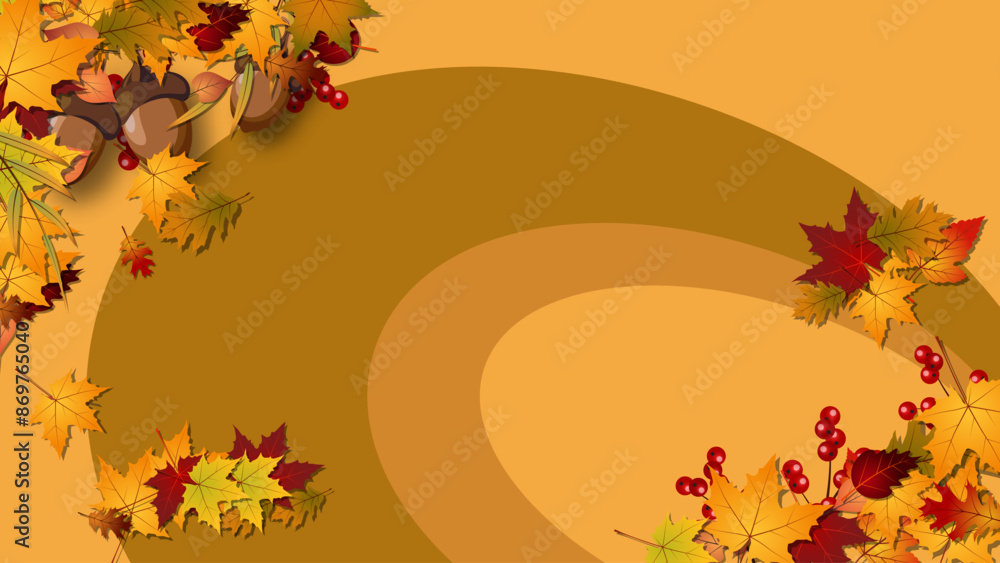 Fall Pageant Background Autumn theme elegant vector background. Design for presentation ...