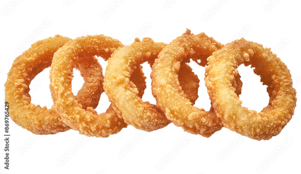 Crispy thick breaded Onion rings isolated, transparent background. Crispy thick breaded Onion rings isolated, transparent background.