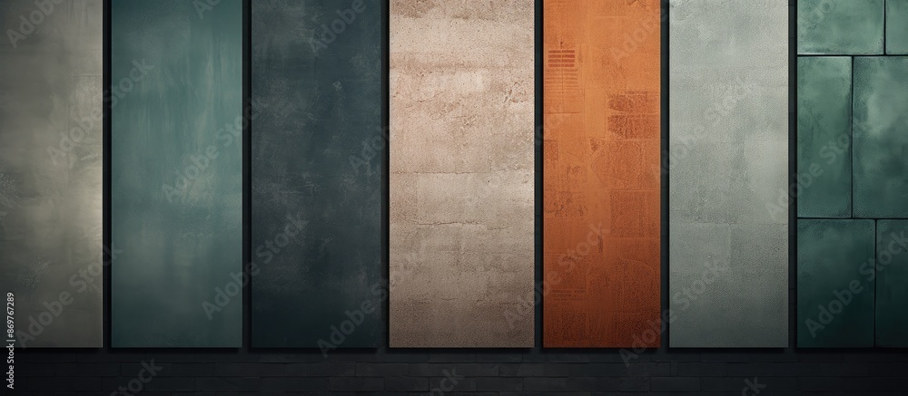 Fototapeta premium Various textured wallpaper designs captured in a high-resolution image with ample blank space for customization or text overlay.