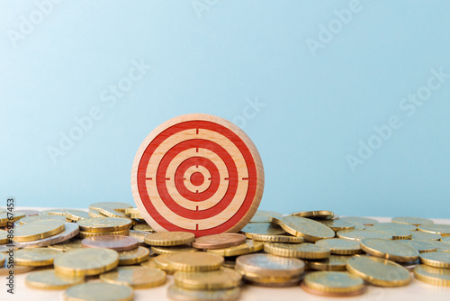 Financial Target Achievement with Gold Coin Pile