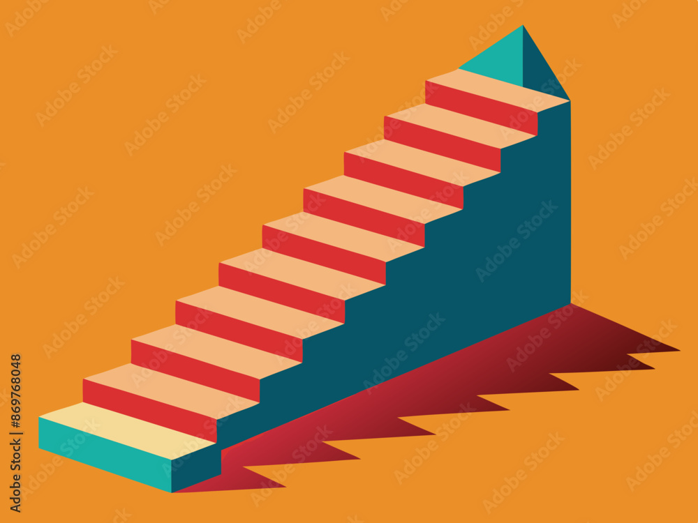 Fototapeta premium A staircase ascending upwards