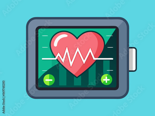 A heart rate monitor showing increased activity