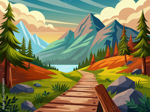 A scenic hiking trail
