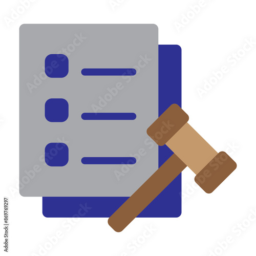 Legislation Vector Flat Icon Design