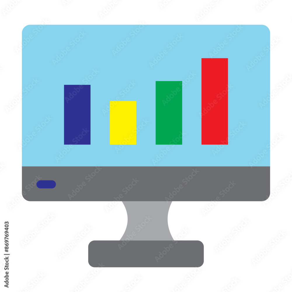 Graph Vector Flat Icon Design Graph Vector Flat Icon Design