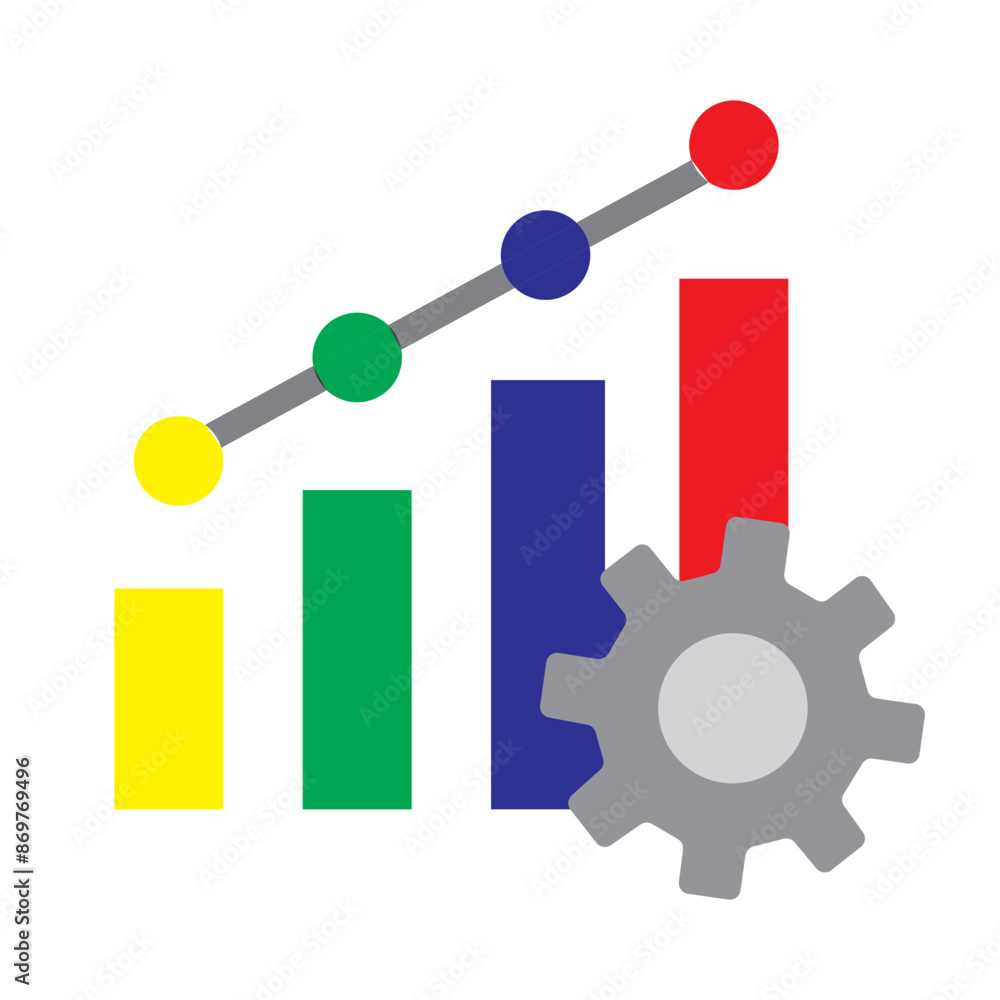 Business Growth Vector Flat Icon Design Business Growth Vector Flat Icon Design