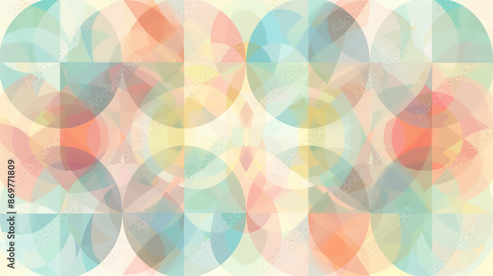 Pastel geometric abstract background with overlapping translucent circles Pastel geometric abstract background with overlapping translucent circles