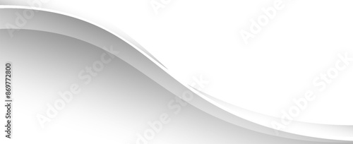 Vector gray line background curve element with white space for text and message design, overlapping layers, vector