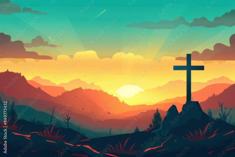 the cross of Jesus Christ on Mount Golgotha. the cross of Jesus Christ on Mount Golgotha.