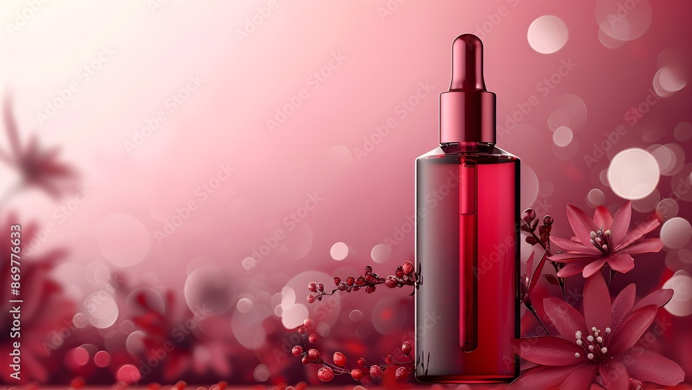 Red cosmetic perfume for beauty brand Red cosmetic perfume for beauty brand