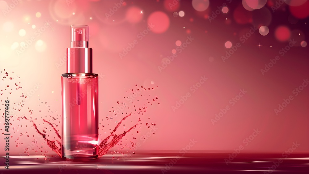 Red cosmetic perfume for beauty brand Red cosmetic perfume for beauty brand