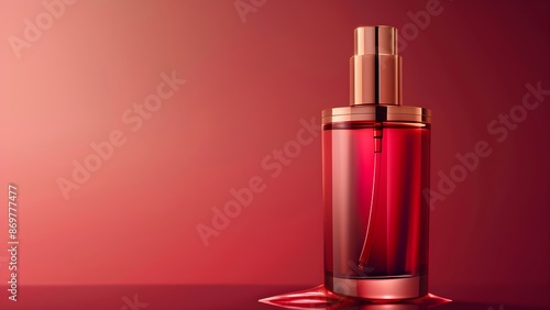 Red cosmetic perfume for beauty brand