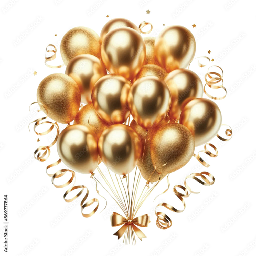 Gold Party Balloons For Birthday