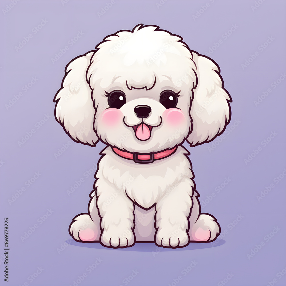 Cute sweet Bichon Frise cartoon Cute sweet Bichon Frise cartoon