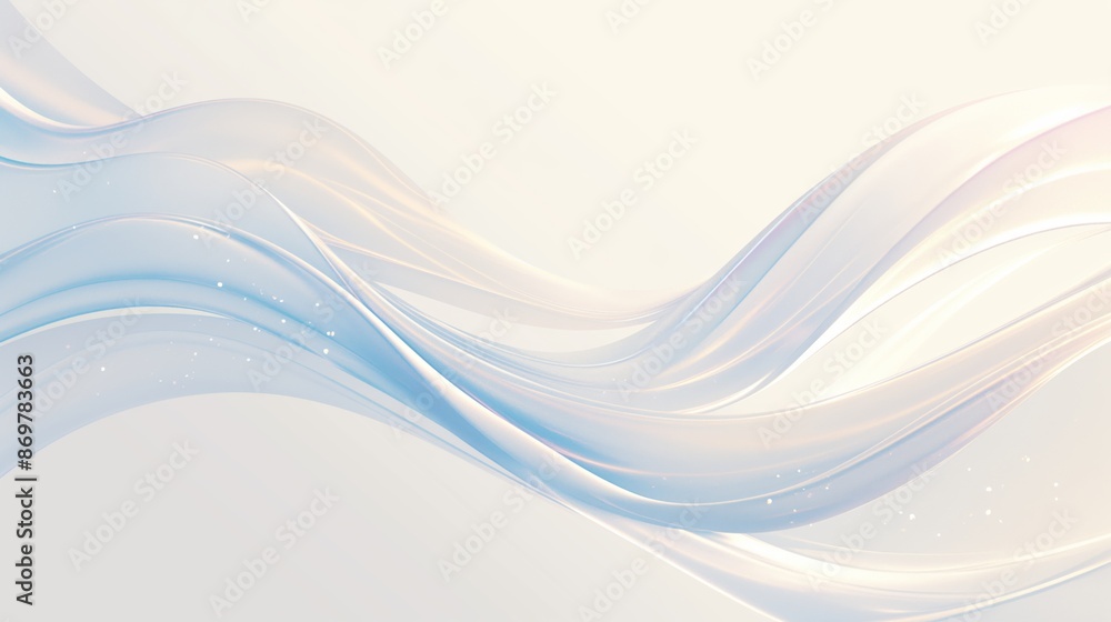 Elegant abstract background featuring soft, flowing blue and white waves with a gentle gradient and subtle sparkles, creating a serene and airy feel. Elegant abstract background featuring soft, flowing blue and white waves with a gentle gradient and subtle sparkles, creating a serene and airy feel.