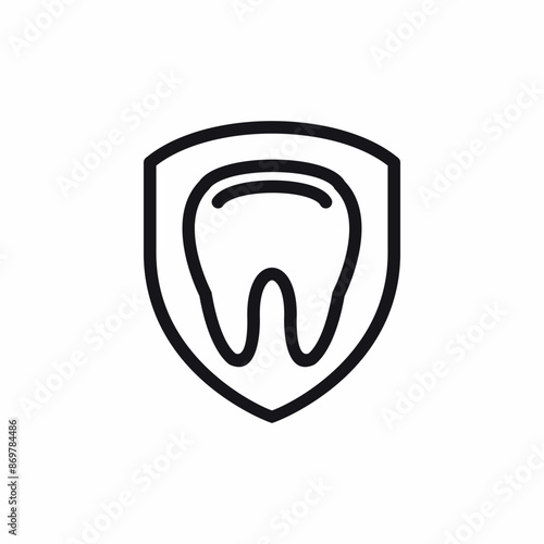 tooth protection shield dental icon