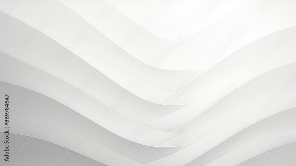 Obraz premium Abstract white layered waves forming background a smooth zigzag pattern with a minimalist design.