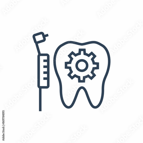 dental tooth oral treatment icon