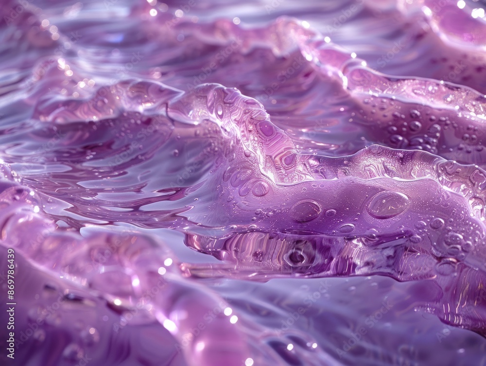 Purple water with ripples and bubbles Purple water with ripples and bubbles