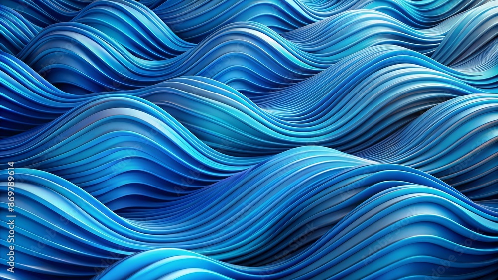 Abstract Blue Wavy Lines 3D Rendered Background Abstract Blue Wavy Lines 3D Rendered Background