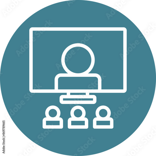 Webinar Vector Line White Circles Multicolors