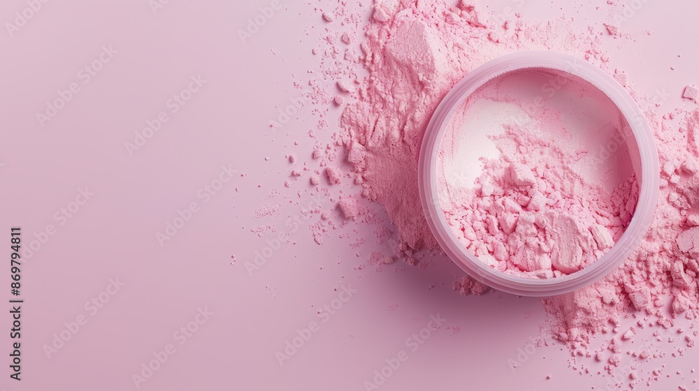 Artistic arrangement of pink powder sprinkles on a pink background, detailed and visually appealing Artistic arrangement of pink powder sprinkles on a pink background, detailed and visually appealing