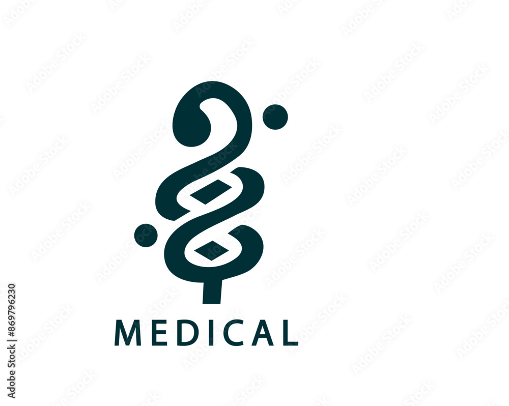Medical snake icon, symbols,abstract vector caduceus icon isolated on white background. Medical snake icon, symbols,abstract vector caduceus icon isolated on white background.