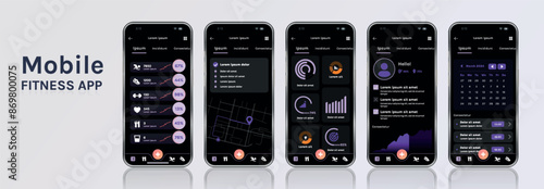 A mobile application for fitness and health with a modern design. The program interface is built on the basis of bright gradients and minimalist elements, which makes it attractive and simple.