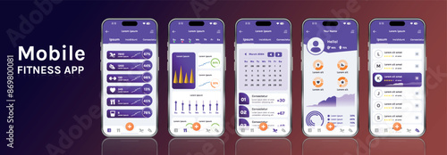 A mobile application for fitness and health with a modern design. The program interface is built on the basis of bright gradients and minimalist elements, which makes it attractive and simple.