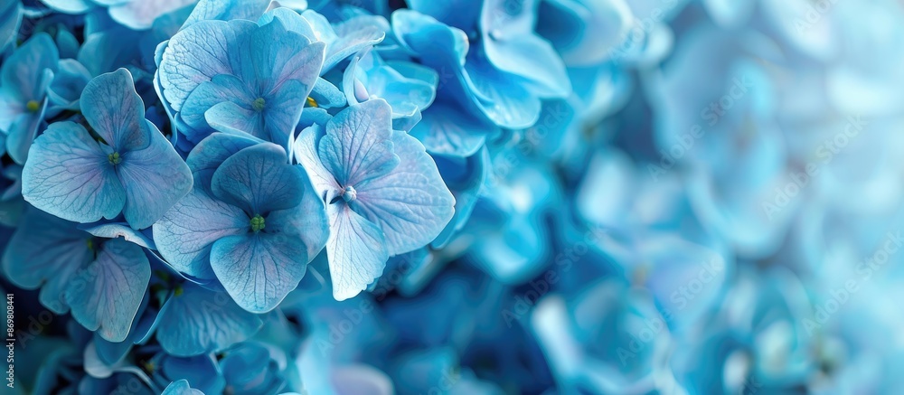 Background of lovely blue hydrangea flowers with copy space image. Background of lovely blue hydrangea flowers with copy space image.