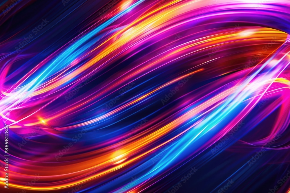 Bright neon line background with long exposure abstract art. Bright neon line background with long exposure abstract art.