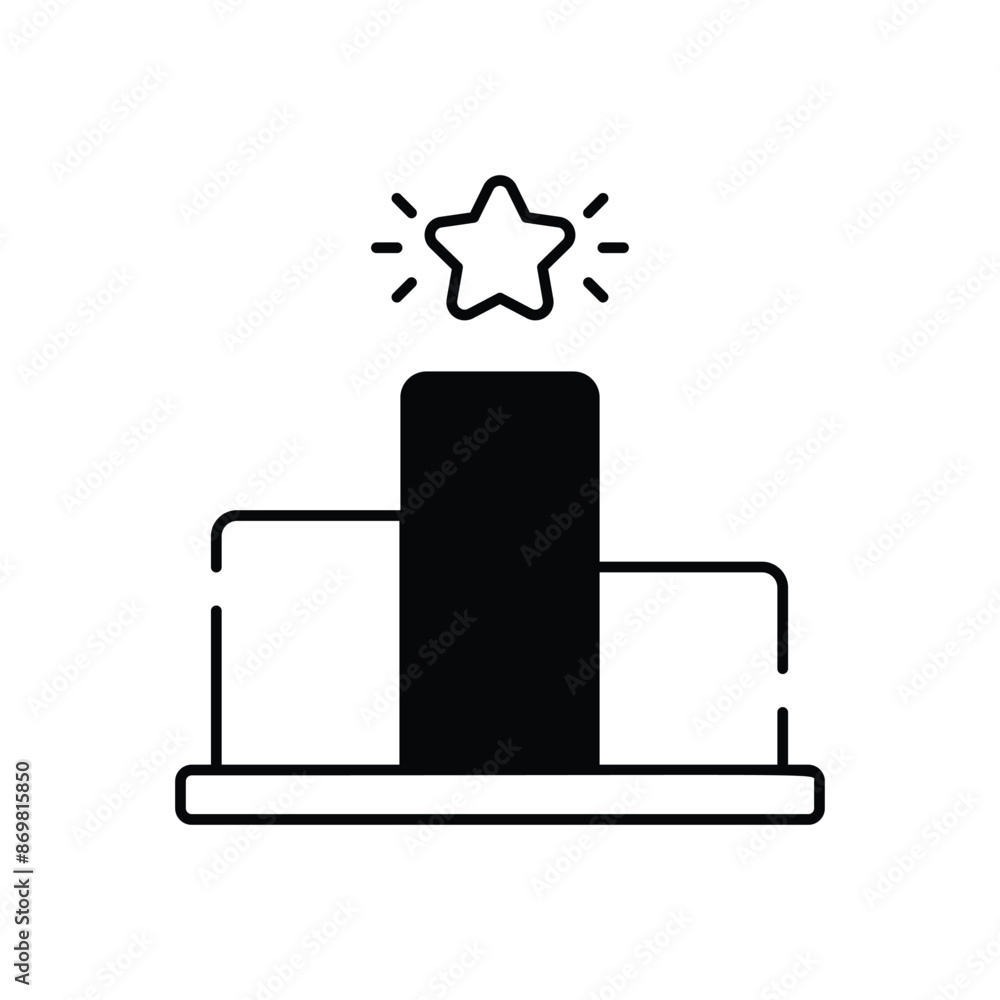 Podium vector icon Podium vector icon