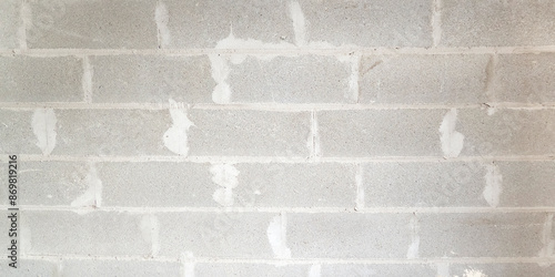 New gray brick wall .Construction and renovation