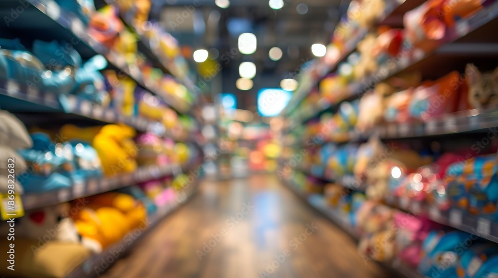 Blurred background of pet store interior. Blurred background of pet store interior.