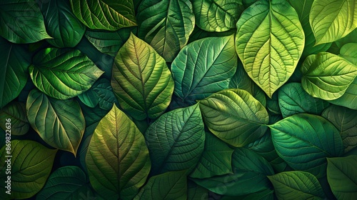 Wallpaper Mural Abstract leaves background, a pattern that mimics nature's textures. Colorful plant texture, a representation of leaf design. Torontodigital.ca