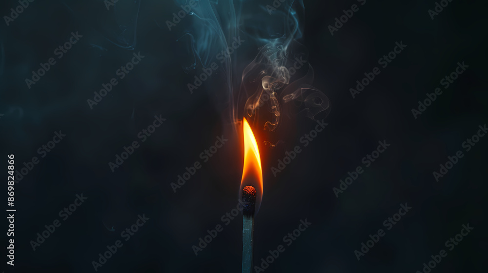 Lighted match Lighted match