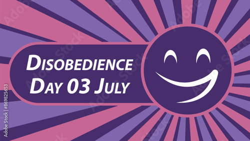 Disobedience Day vector banner design illustration