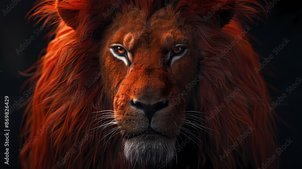 Naklejka premium Majestic lion