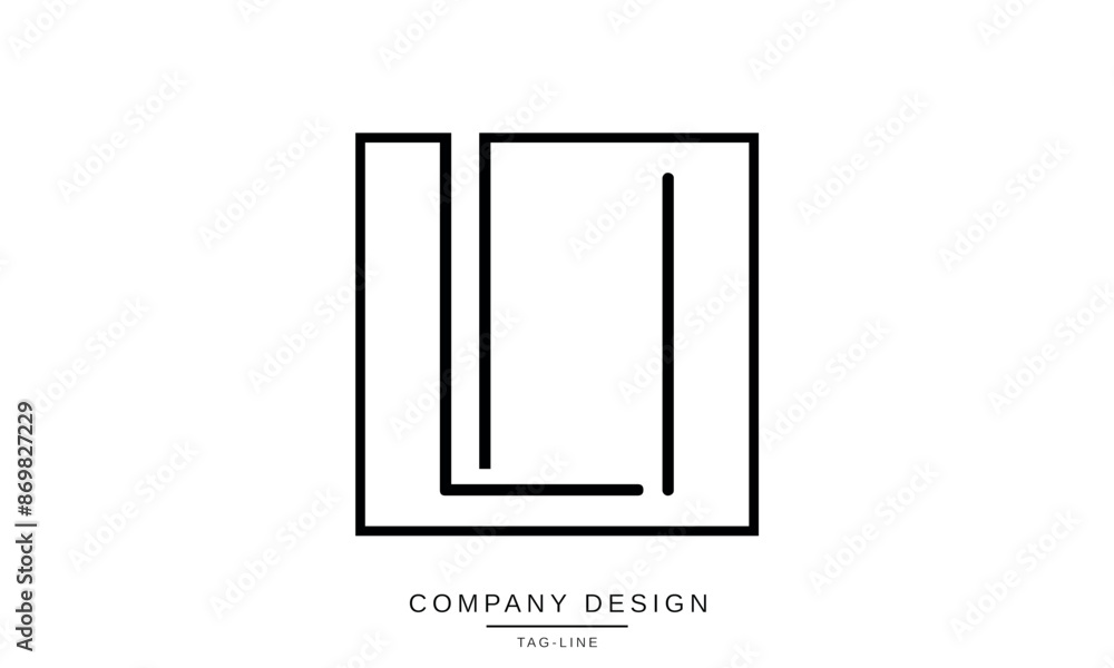 LI, IL Abstract Letters Logo Monogram Design Font Icon Vector Initials LI, IL Abstract Letters Logo Monogram Design Font Icon Vector Initials