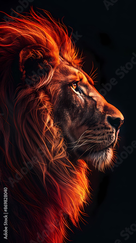 Majestic lion photo