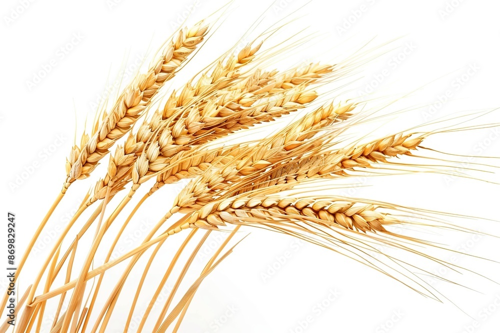 Wheat ears isolated on white background Wheat ears isolated on white background
