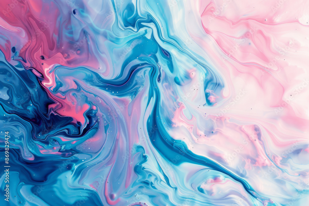 Fototapeta premium Vibrant dynamic abstract pattern featuring swirling paint in vivid colors