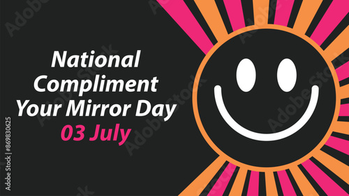 National Compliment Your Mirror Day vector banner design
