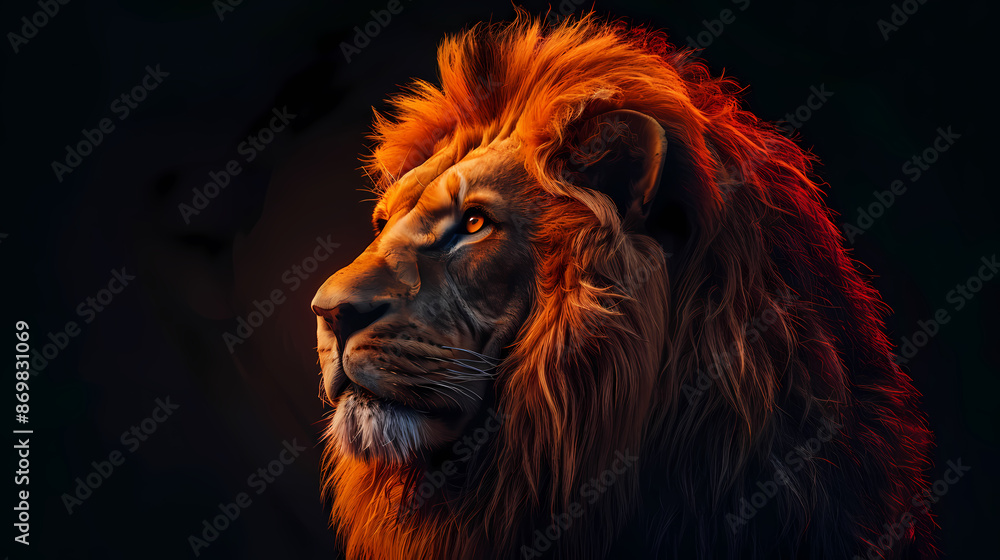 Naklejka premium Majestic lion